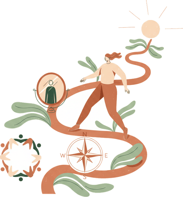 Illustration — Wachstum und Entwicklung auf dem Führungsweg